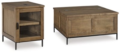 Torlanta Coffee Table with 1 End Table, Brown