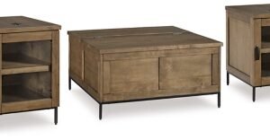Torlanta Coffee Table with 2 End Tables, Brown