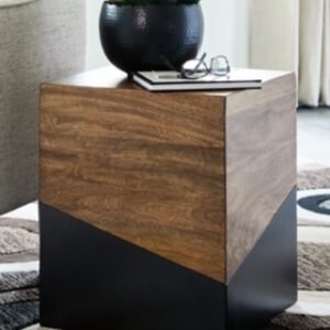 Trailbend Accent Table, Brown/Gunmetal