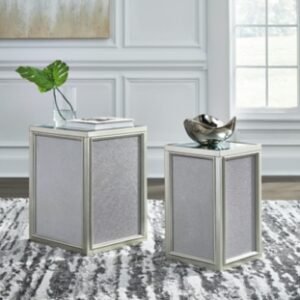 Traleena Nesting End Table (Set of 2), Silver Finish