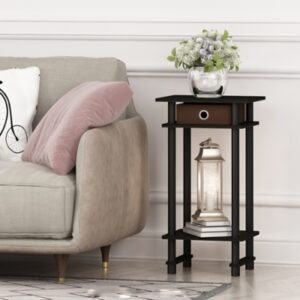 Turn-N-Tube Tall End Table, Espresso