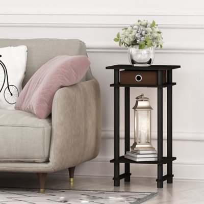 Turn-N-Tube Tall End Table, Espresso