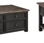 Tyler Creek Coffee Table with 1 End Table, Grayish Brown/Black