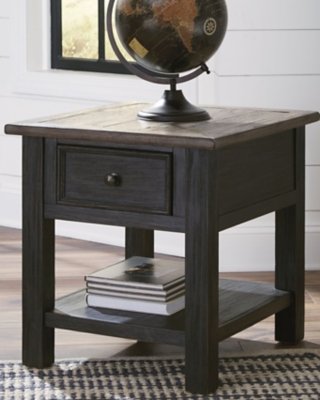 Tyler Creek End Table, Grayish Brown/Black