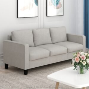Upholstered 3 Seater Sofa, Beige