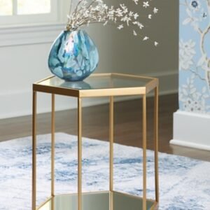 Veerwick Accent Table, Gold Finish