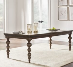 Veramond Dining Extension Table, Dark Brown, Wood