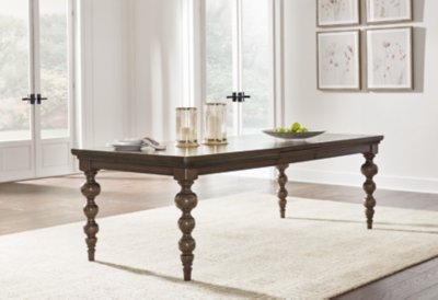 Veramond Dining Extension Table, Dark Brown, Wood