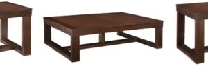 Watson Coffee Table with 2 End Tables, Dark Brown