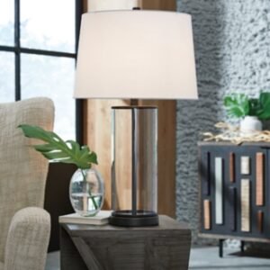 Wilmburgh Table Lamp (Set of 2), Clear/Bronze Finish