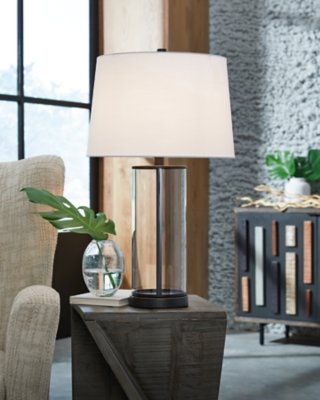 Wilmburgh Table Lamp (Set of 2), Clear/Bronze Finish