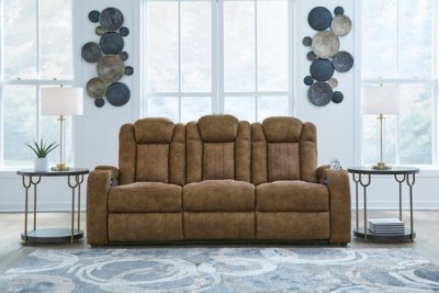Wolfridge Dual Power Reclining Sofa, Brindle