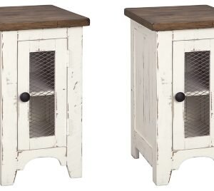 Wystfield 2 End Tables, White/Brown
