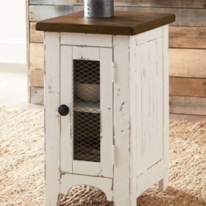 Wystfield Chairside End Table, White/Brown