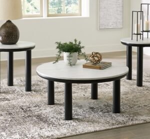 Xandrum Table (Set of 3), Black/White