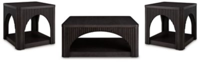 Yellink Coffee Table with 2 End Tables, Black
