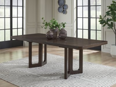Breckington Dining Extension Table, Dark Brown, Wood