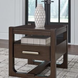 Breckington End Table, Dark Brown
