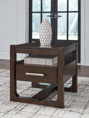 Breckington End Table, Dark Brown