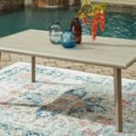 Carisbo Outdoor Dining Table, Beige