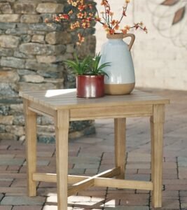 Carter Hall Outdoor End Table, Beige