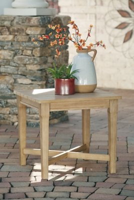 Carter Hall Outdoor End Table, Beige