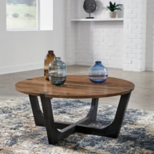 Hanneforth Coffee Table, Brown/Black