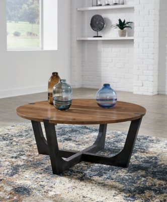 Hanneforth Coffee Table, Brown/Black