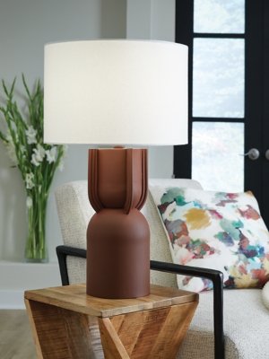 Rowandale Table Lamp, Brick Red