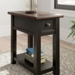 Tyler Creek Chairside End Table, Grayish Brown/Black