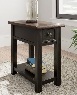 Tyler Creek Chairside End Table, Grayish Brown/Black