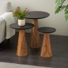 Bayberry Lane Cone Accent Table, Brown