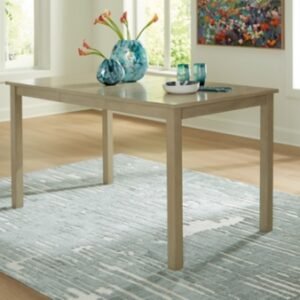 Calmoro Counter Height Dining Extension Table, Gray, Wood