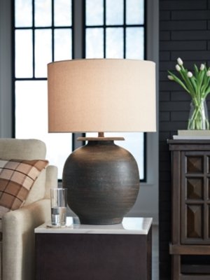 Carlenbury Table Lamp, Antique Brown