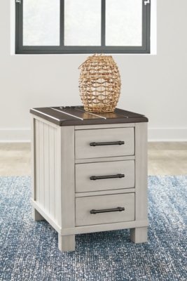 Darborn Chairside End Table, Gray/Brown