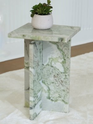 Deaconwell Accent Table, White/Green