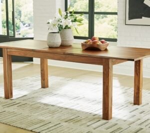 Dressonni Dining Extension Table, Brown, Wood