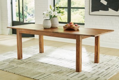 Dressonni Dining Extension Table, Brown, Wood