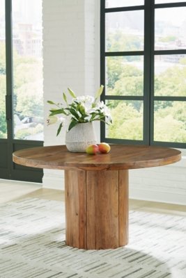 Dressonni Dining Table, Brown, Wood