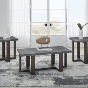 Dynnford Table (Set of 3), Gray/Brown