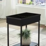 Gemmet Accent Table with Speaker, Black