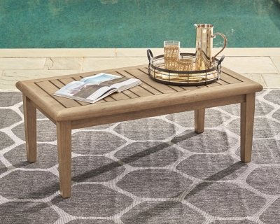 Gerianne Outdoor Coffee Table , Grayish Brown