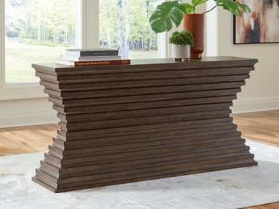 Hannodream Sofa Table, Warm Brown