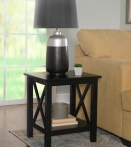 Linon Blaine End Table, Black