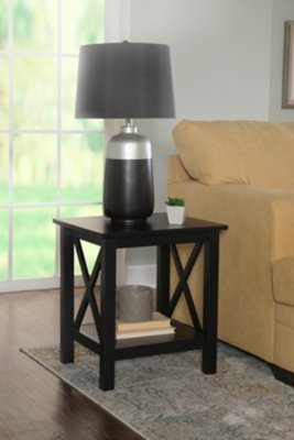 Linon Blaine End Table, Black