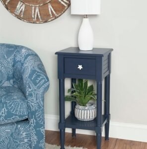 Linon Grayton End Table, Navy Blue