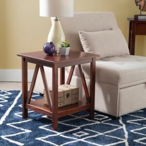 Linon Titian End Table, Antique Tobacco