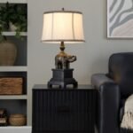 LumiSource Elephant Table Lamp (Set of 2), Bronze