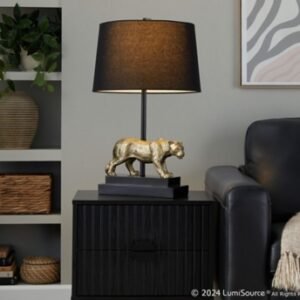 LumiSource Panther Table Lamp (Set of 2), Black