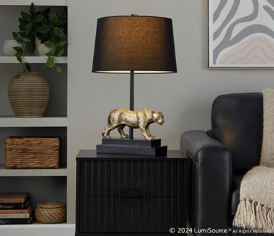 LumiSource Panther Table Lamp (Set of 2), Black